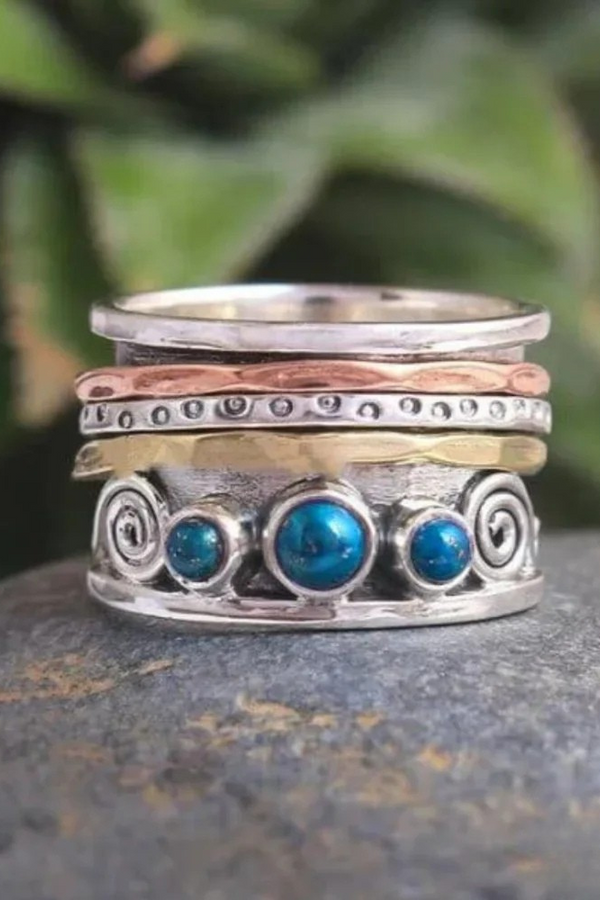 Bohemisk Safir Meditationsring
