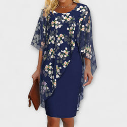 Lyanna - Blommig Chiffon Klänning för Damer