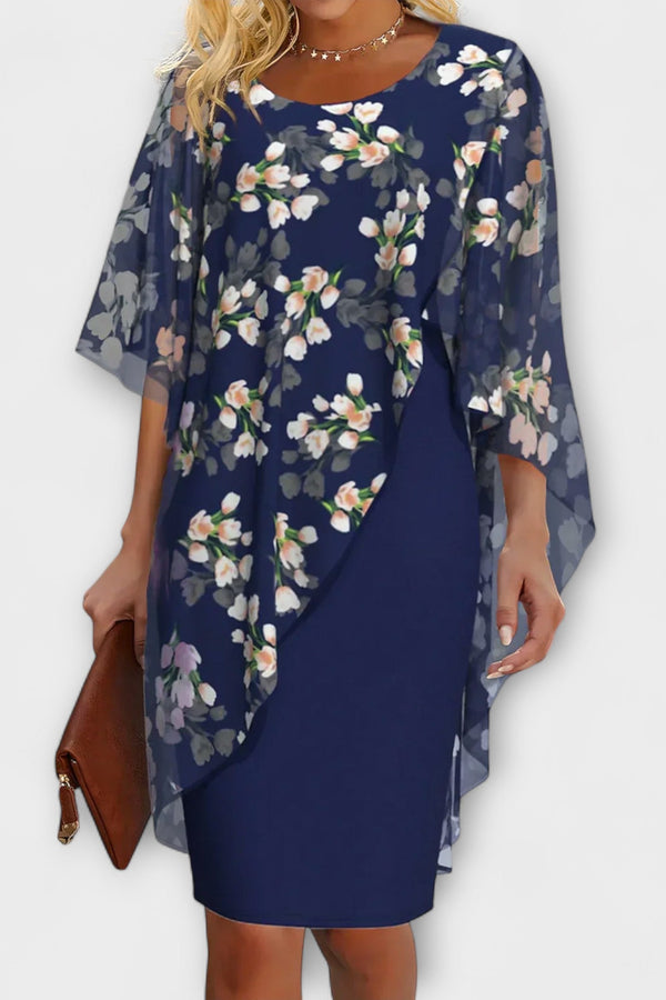 Lyanna - Blommig Chiffon Klänning för Damer