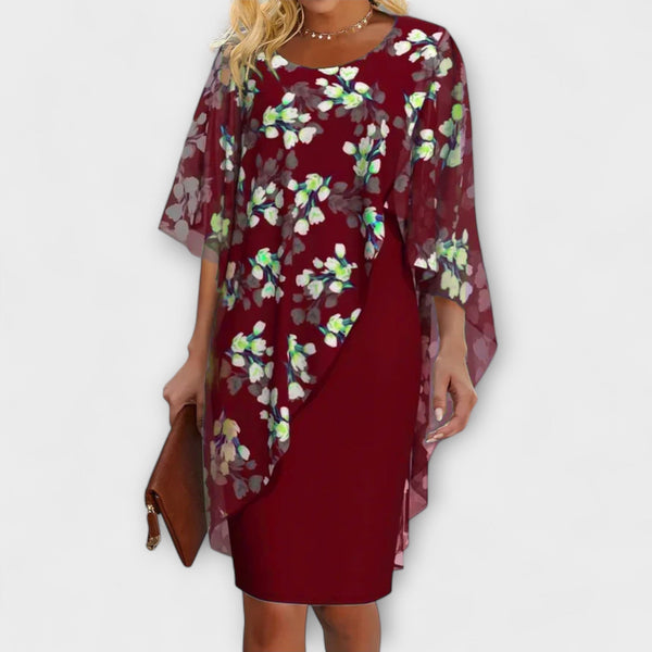 Lyanna - Blommig Chiffon Klänning för Damer