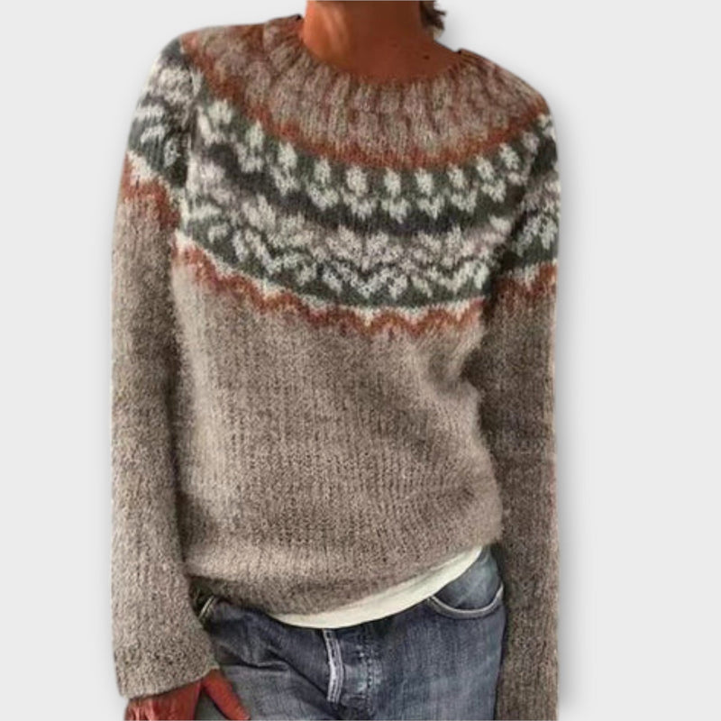 Vintage Stickad Tröja för Damer