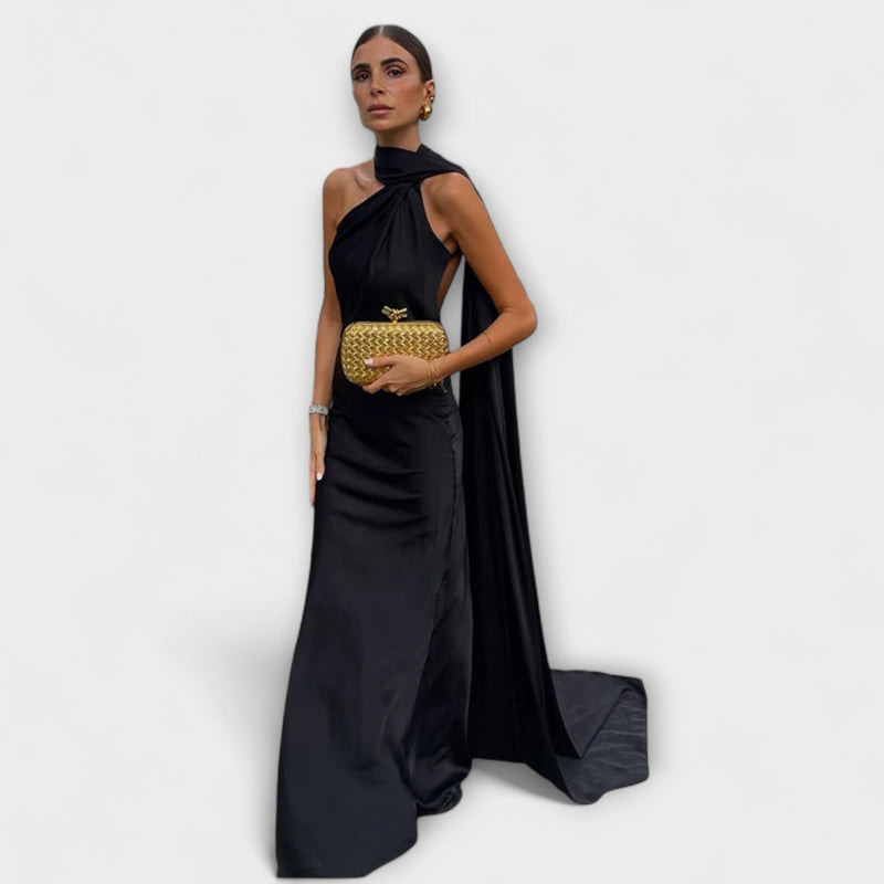 Snygg Off-Shoulder Halter Maxiklänning