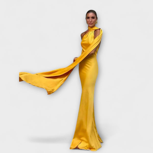 Snygg Off-Shoulder Halter Maxiklänning