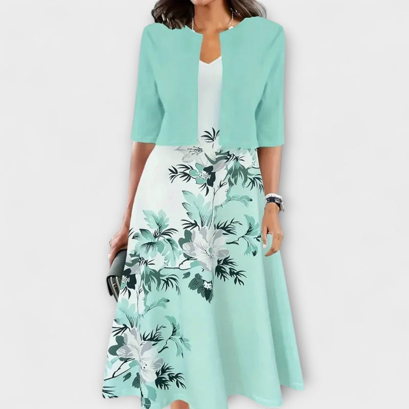 Damer Midi Klänning med Blazer