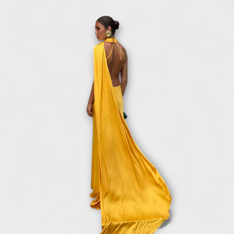 Snygg Off-Shoulder Halter Maxiklänning