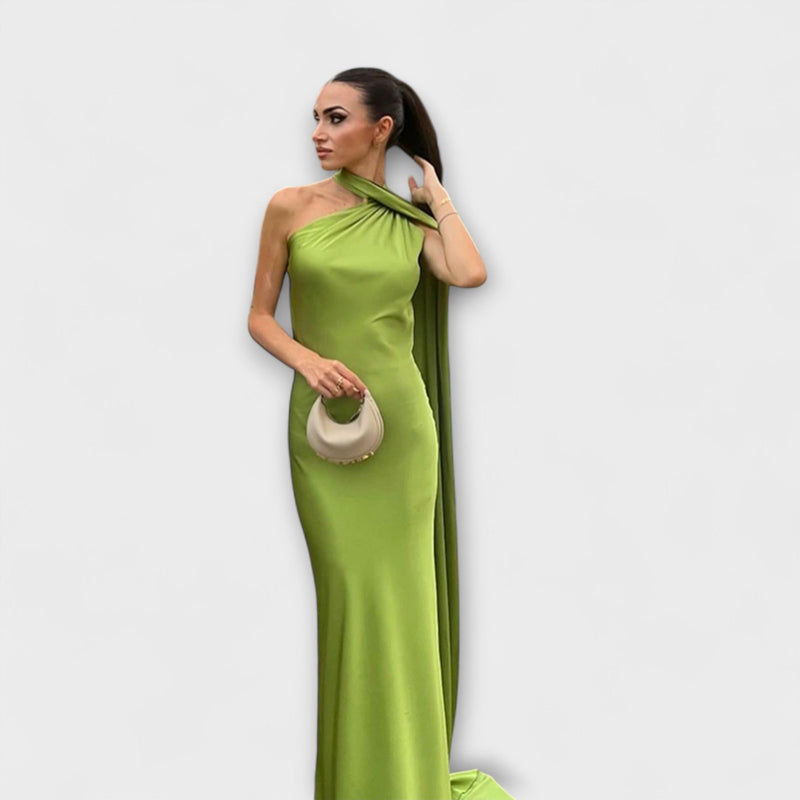 Snygg Off-Shoulder Halter Maxiklänning