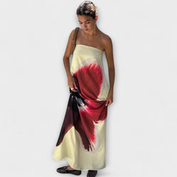 Snygg Off-Shoulder Ärmellös Maxiklänning