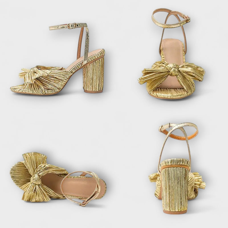 Avgift - Sandaler med tjock rosett