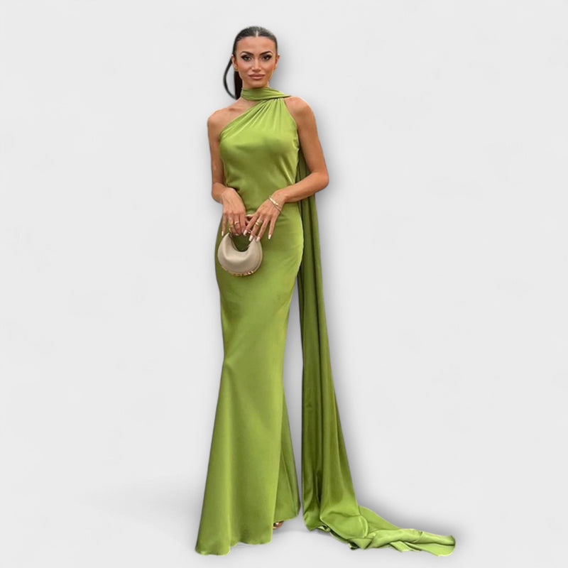 Snygg Off-Shoulder Halter Maxiklänning
