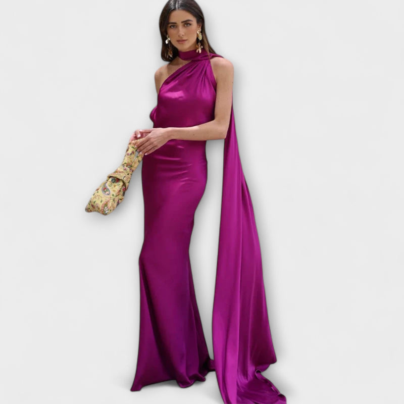 Snygg Off-Shoulder Halter Maxiklänning