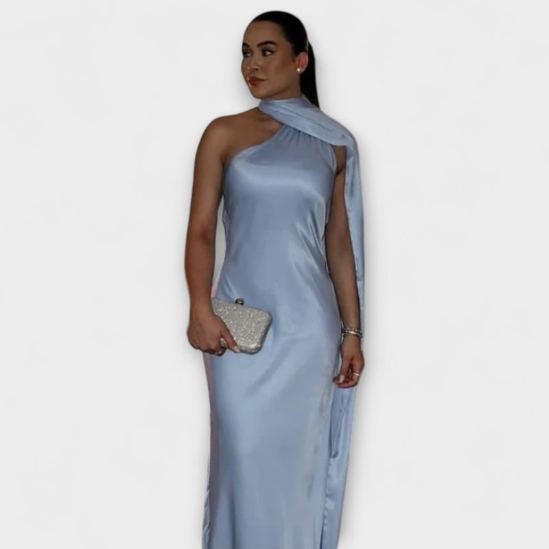 Snygg Off-Shoulder Halter Maxiklänning