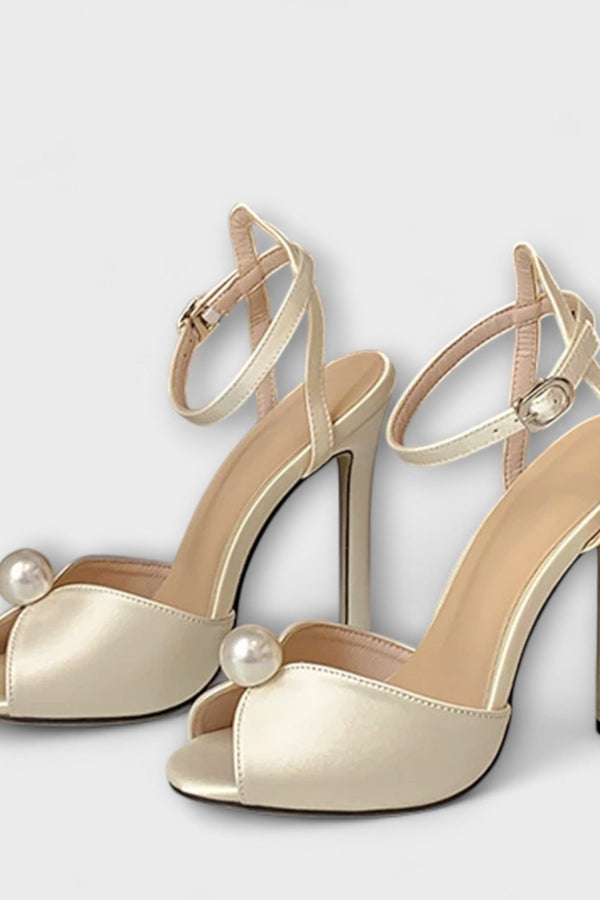 Liyke - Högkvalitativa Bekväma Silkes Peep Toe