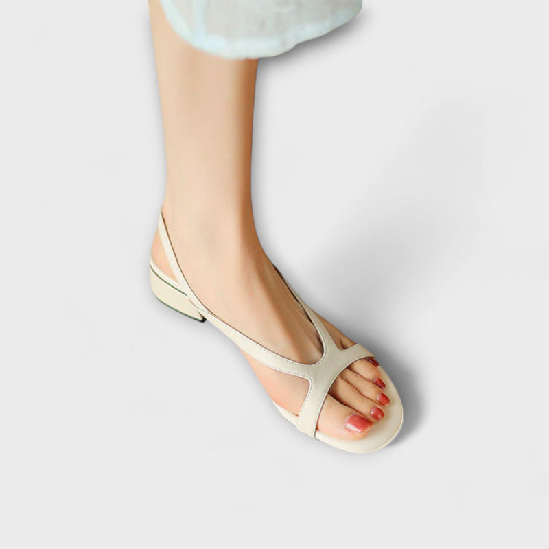 Evelyn - Eleganta Platta Sandaler Minna med Raffinerad Finish