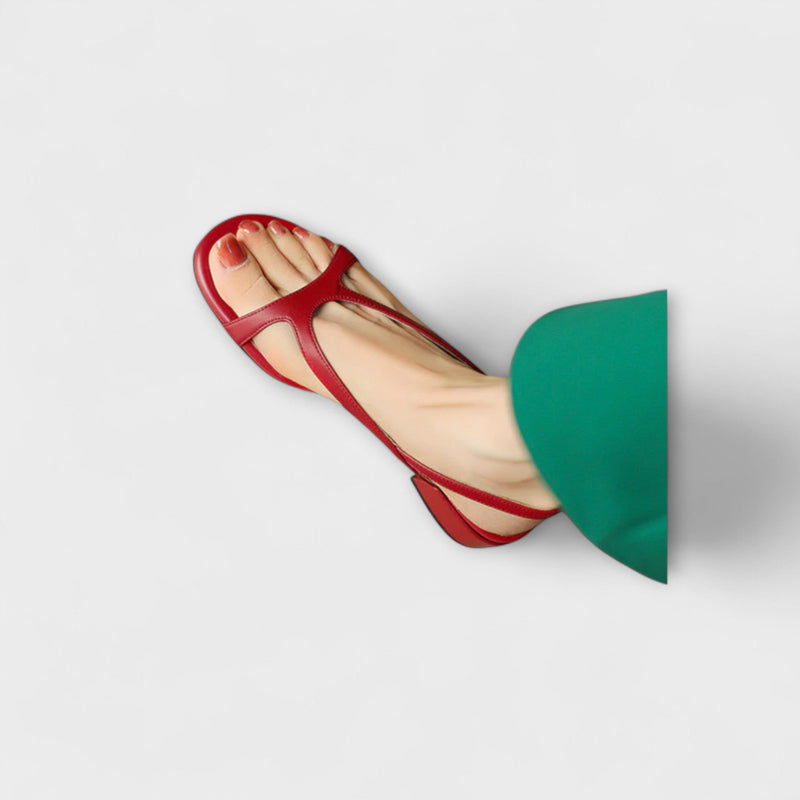 Evelyn - Eleganta Platta Sandaler Minna med Raffinerad Finish