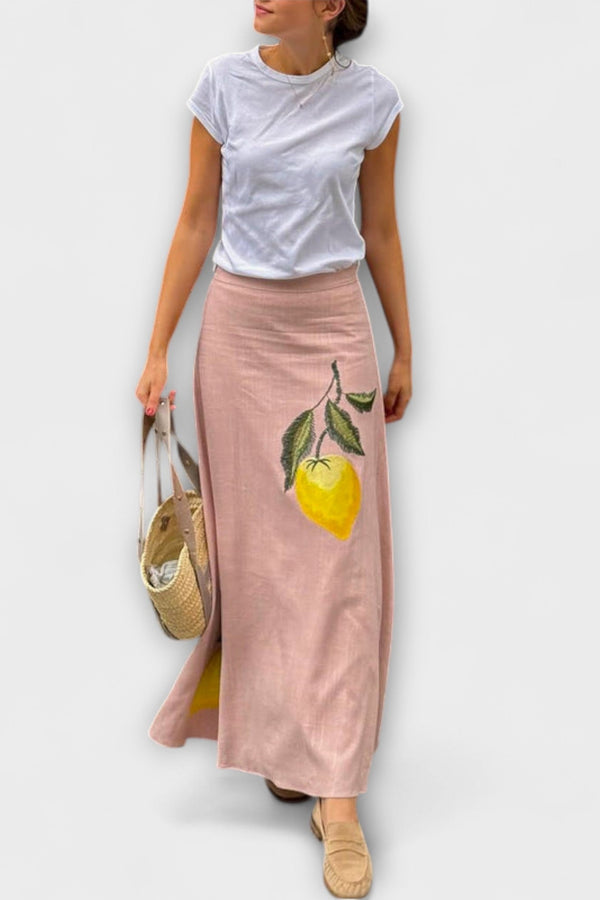 Cosima - Amalfi Print Midi-Kjol