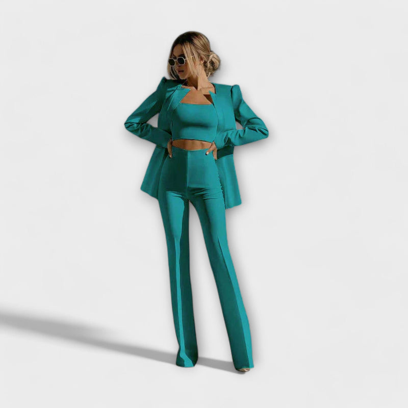 Selina - Stilig 3-delat Set (Blazer, Topp, Byxor)