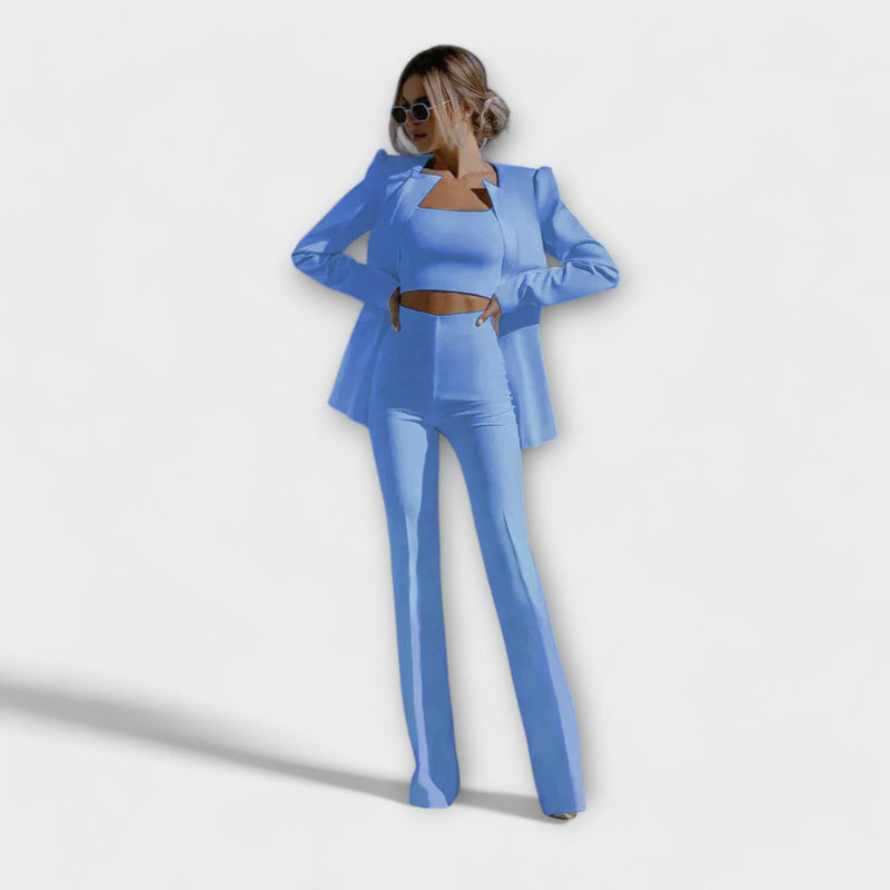 Selina - Stilig 3-delat Set (Blazer, Topp, Byxor)