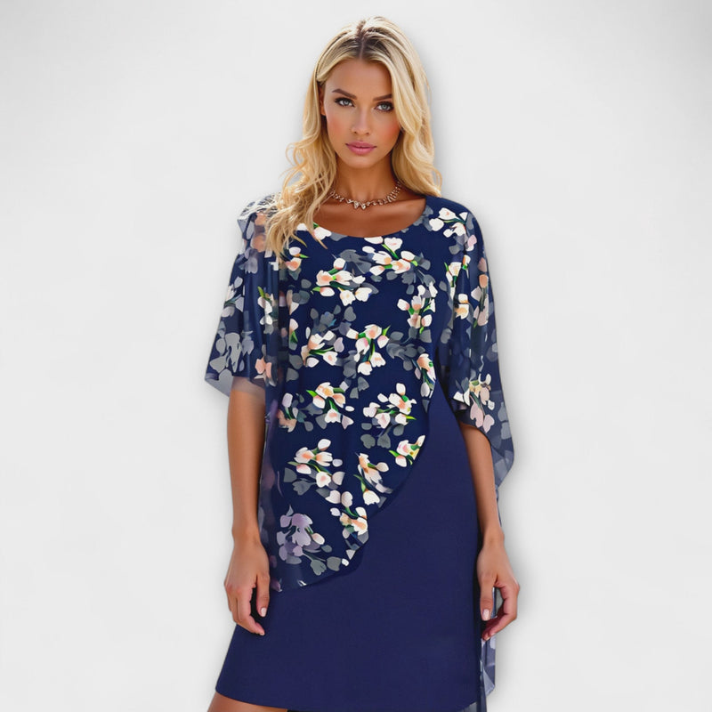 Lyanna - Blommig Chiffon Klänning för Damer