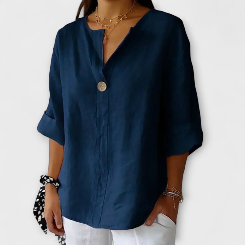 Nicole - Stilig blus med V-ringning