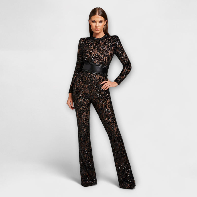 Theresia - Spets-Jumpsuit med Korsett