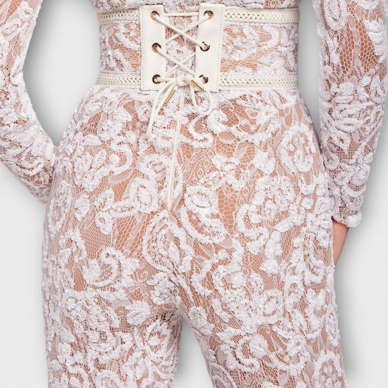 Theresia - Spets-Jumpsuit med Korsett