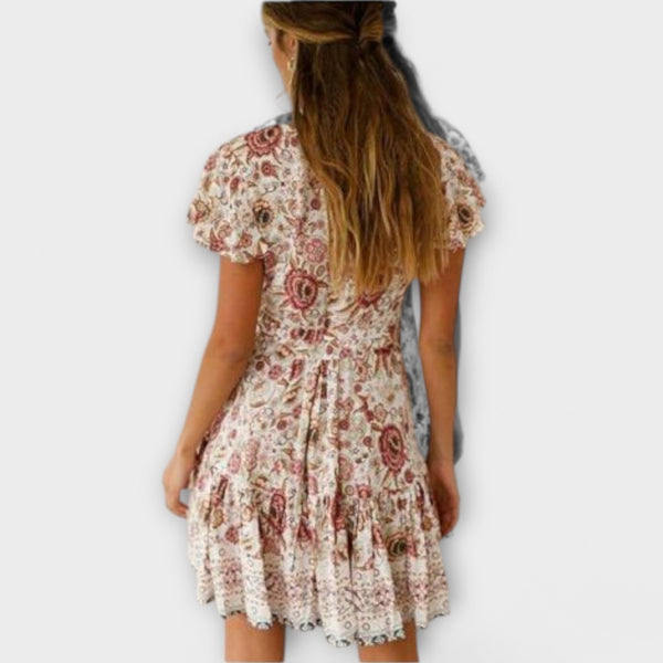 Amina - Korts Boho-klänning