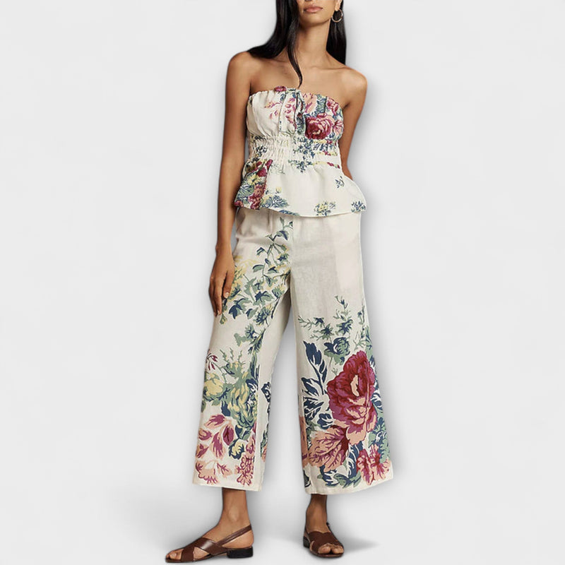 Indigo - Sommar Blommönster Set