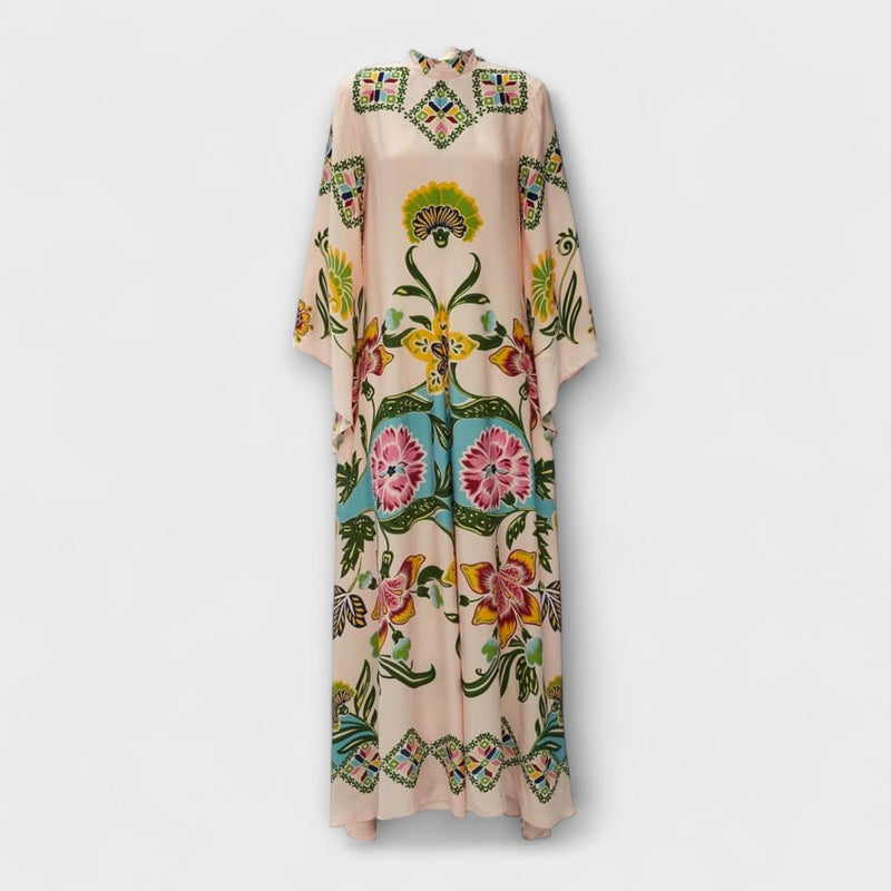 Lisa - Elegant maxiklänning med blommönster och flödande design