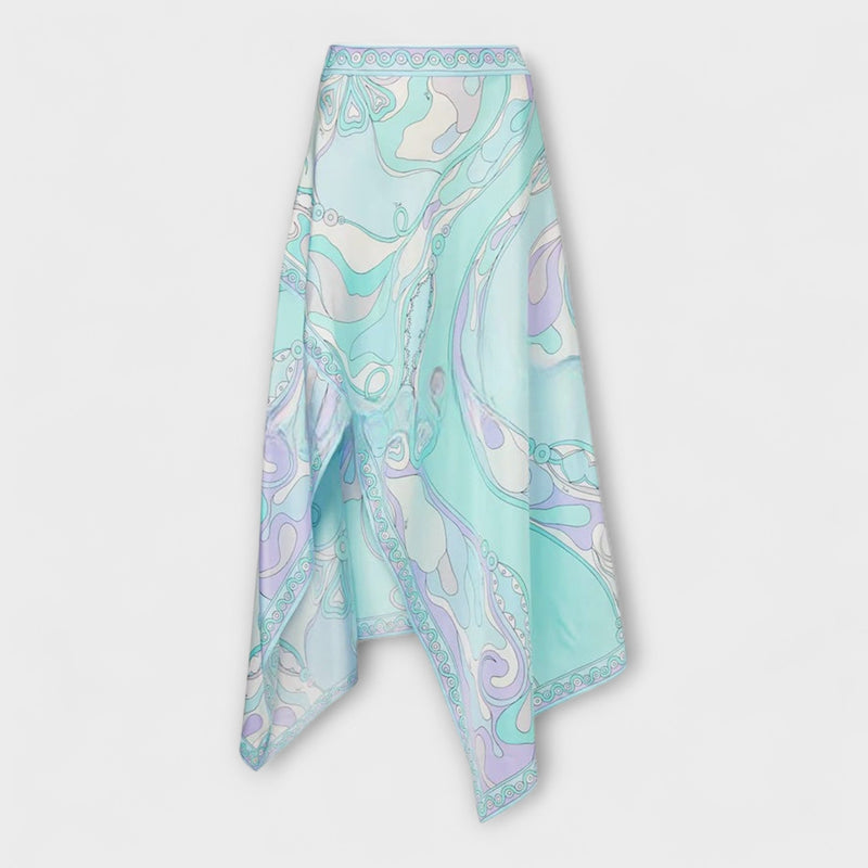 Everly - Set med halterneck-top och asymmetrisk midi-kjol