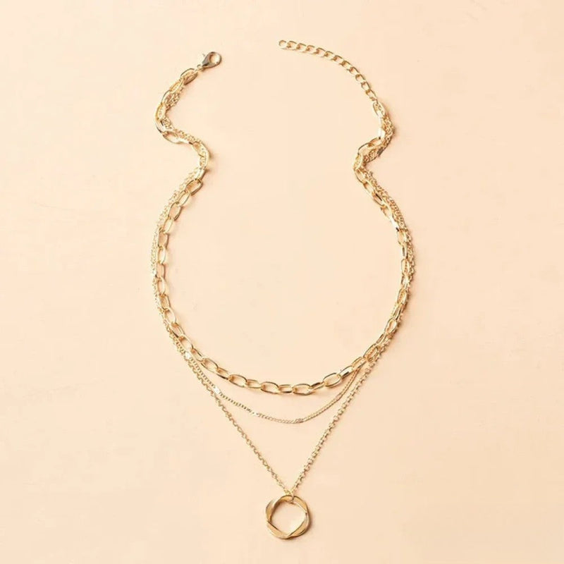Retro Guld Lager Halsband