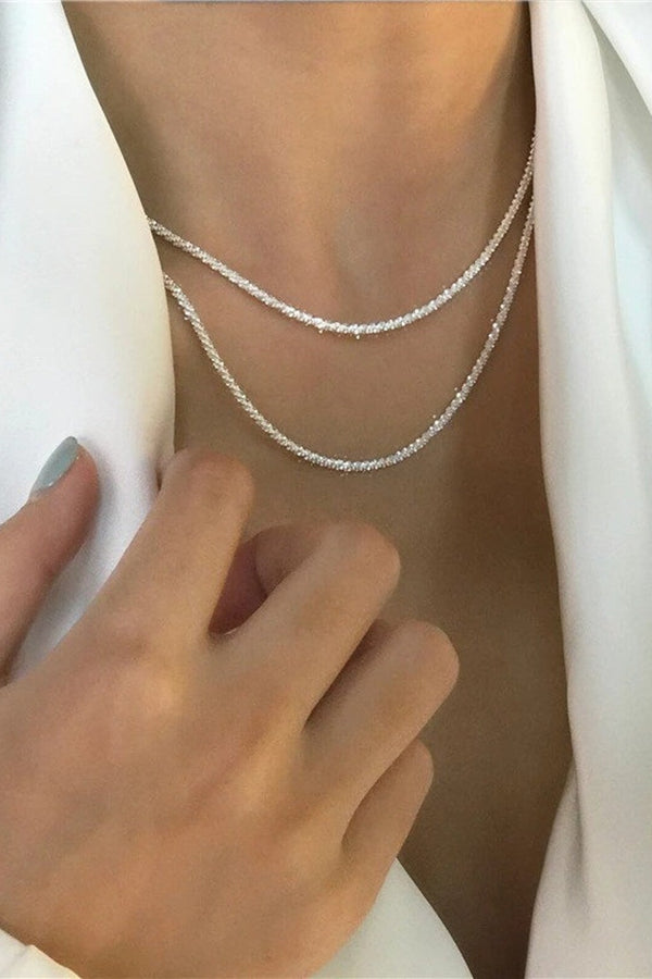 Stjärnljus-Halsband Silver-Set