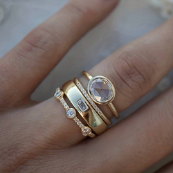 Vintage Guld- & Zirkonia-Ringset