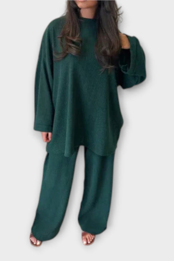 Ingrid - Set i Överstorlek - Ribbad Stil