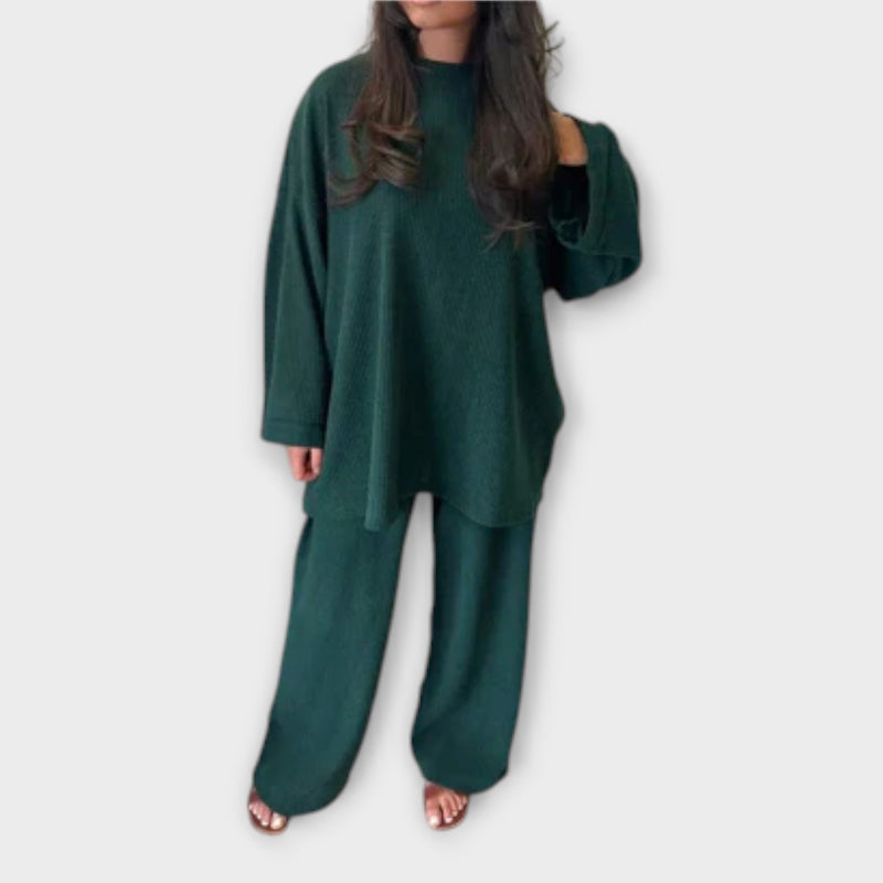 Ingrid - Set i Överstorlek - Ribbad Stil