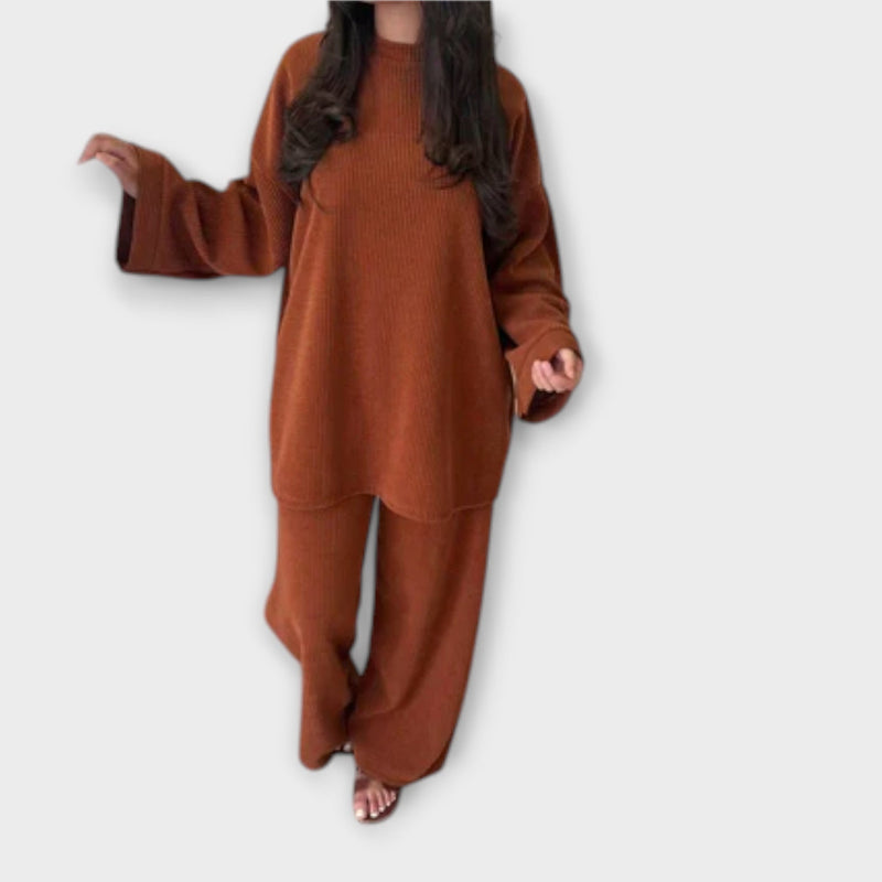 Ingrid - Set i Överstorlek - Ribbad Stil