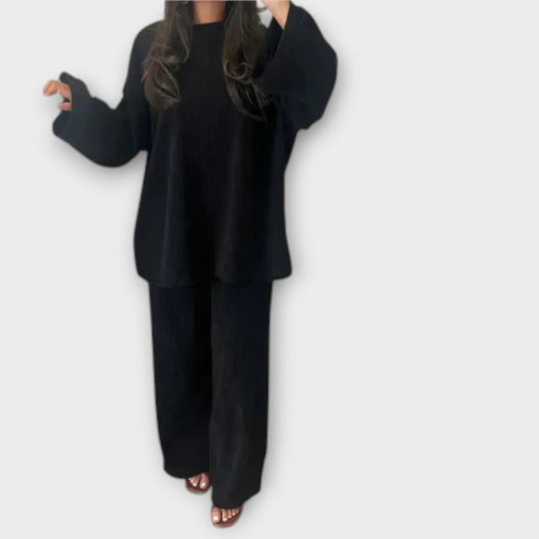 Ingrid - Set i Överstorlek - Ribbad Stil