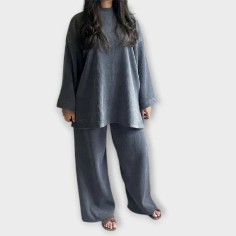 Ingrid - Set i Överstorlek - Ribbad Stil